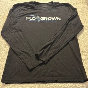 Black Long Sleeve Tees Cotton Crew Neck